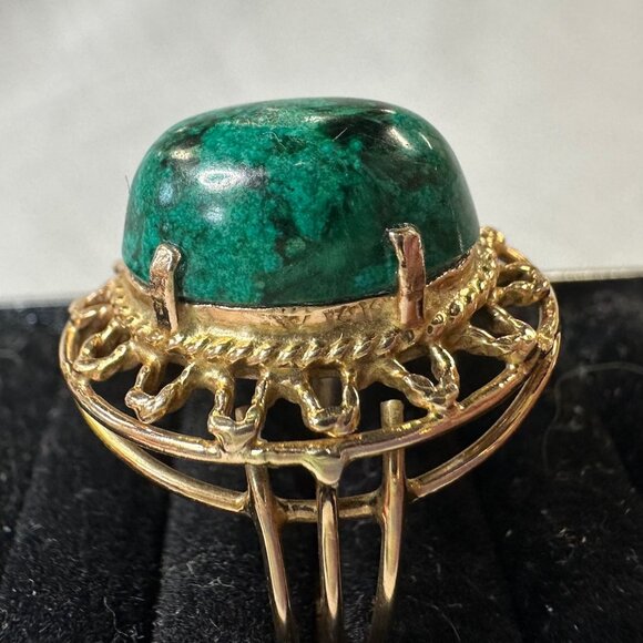 Vintage Israeli Eilat Stone 14K Ring Size 7 - Picture 9 of 14